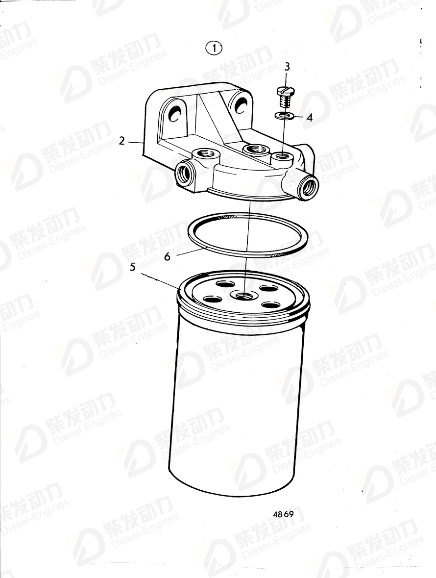 volvo penta Fuel filter 241649 Drawing volvo penta Fuel filter 241649 Drawing